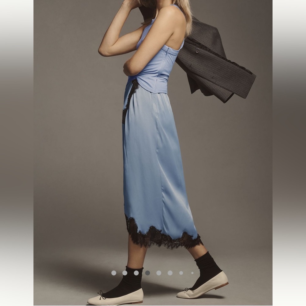 NWT Anthropologie twofer slip midi dress - Picture 4 of 6